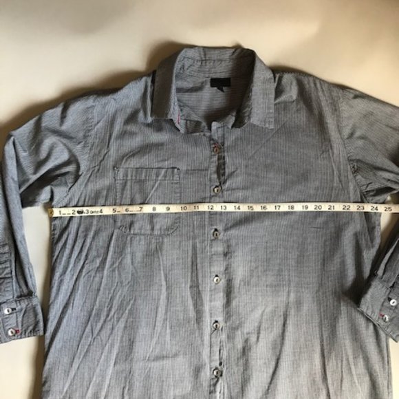 Black and white check cotton tunic shirt - Picture 11 of 13